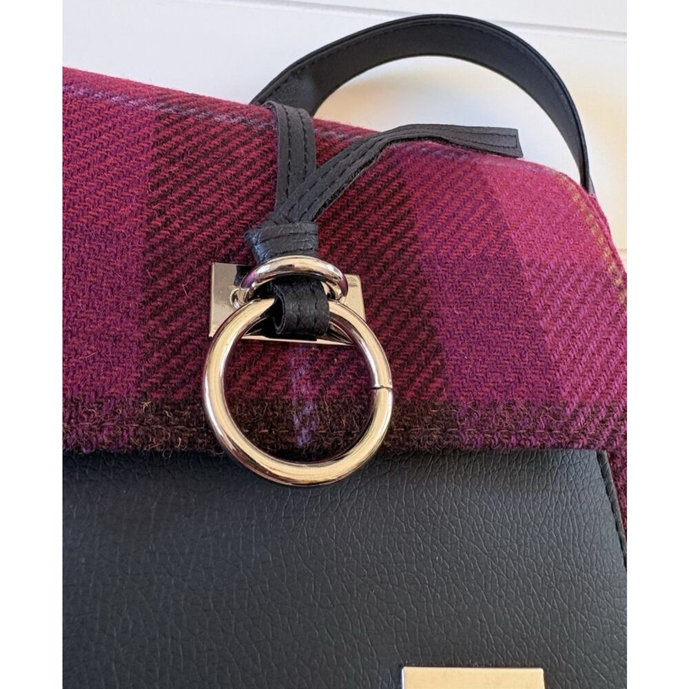 Mucros Weavers Irish Wool Tweed Pink Plaid Handbag Heritage Preppy Academia - Picture 4 of 15
